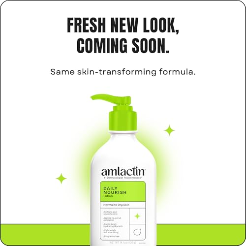 AmLactin Daily Nourish 12% - 14.1 oz Body Lotion with 12% Lactic Acid - Exfoliator and Moisturizer for Dry Skin (Packaging May Vary) Beauty & Personal Care AmLactin