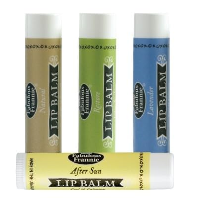 Fabulous Frannie Lip Balm Trio All Natural made with Pure Essential Oils - 3 pack .15oz each (Lavender, Natural & Restore) Beauty and Personal Care Fabulous Frannie