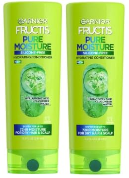 Garnier Fructis Pure Moisture Hydrating Conditioner Hyaluronic Acid + Cucumber Water, 11.3 FL.OZ (334 ml) - Pack of 2