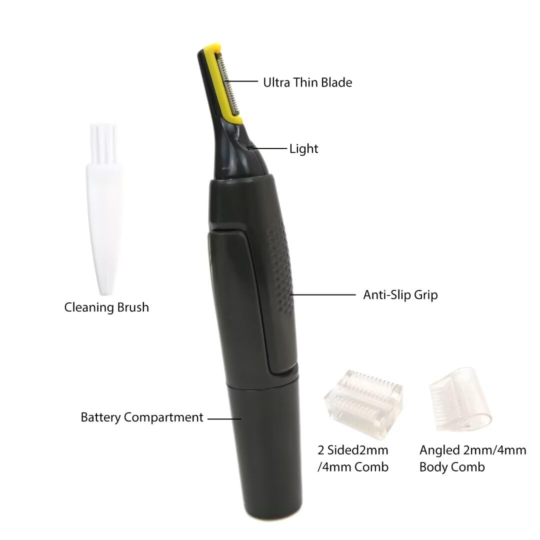 USonline911 Electric Nose Hair Trimmer Machine Shaver Clipper Cutter Hair Shaving Tool Portable Nose Ear Razor Trimmer 2 x Brush Heads & 1 x Hair Beauty and Personal Care USonline911