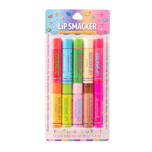 Lip Smacker Original & Best Party Pack - 10 Moisturizing Lip Balms, Classic Flavors, Hydrating & Protecting - Cruelty-Free- Oatmeal Cookie Beauty & Personal Care Lip Smacker