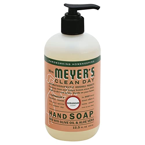 MRS. MEYER'S CLEAN DAY Liquid Hand Soap, Geranium Scent, 12.5 oz- Pack of 6 Beauty & Personal Care Mrs. MEYER'S