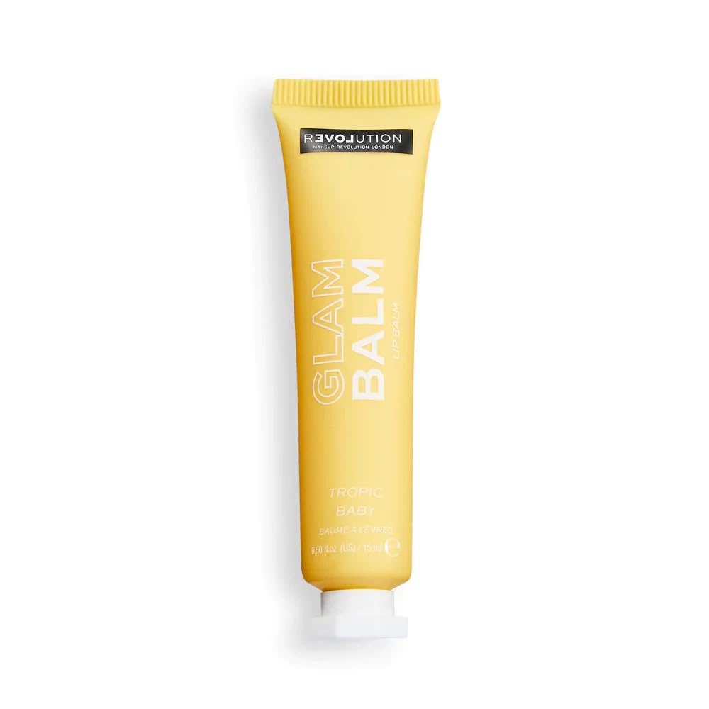 Makeup-Revolution's Re Love Glam Lip Balm, Tropic Baby Pineapple, 15ml Beauty and Personal Care FOUNTINA