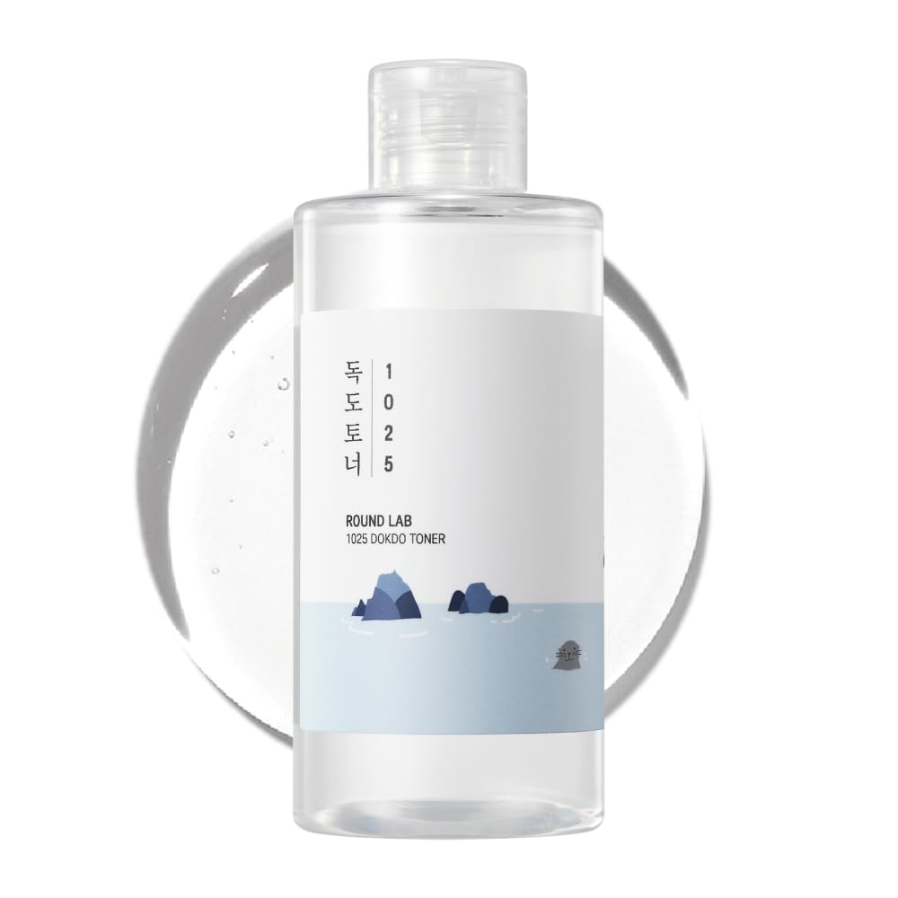 ROUND LAB 1025 Dokdo Toner 6.76 Fl Oz, Oil Control and Reduces Excess Sebum, Gentle Exfoliating Facial Toner, Deep Sea Water for Moisturization, Soft Beauty and Personal Care ROUND LAB