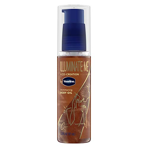 Vaseline Illuminate Me Shimmering Body Oil Created for Melanin Rich Skin, Illuminates Skin with Finishing Touch of Shimmer for Glowing Skin 3.3 oz Beauty & Personal Care Vaseline