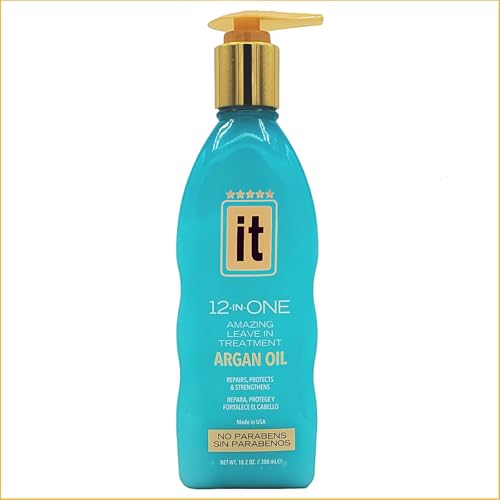 IT 12-in-One Amazing Leave-In Treatment with Argan Oil, Repairs, Protects and Strengthens, No Parabens, 10.2 oz