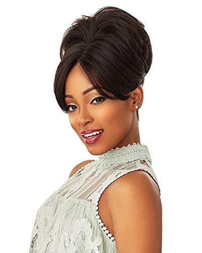 Sensationnel Instant Bun with Bang-Evonne, 2 DARKBROWN
