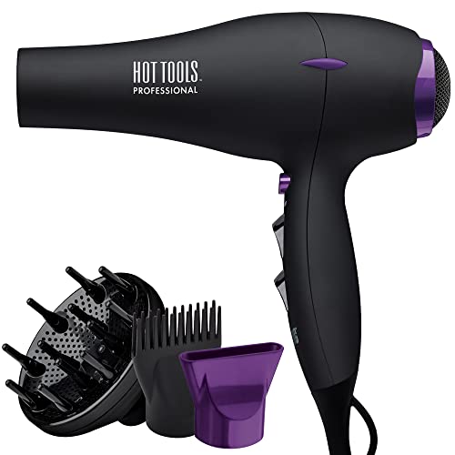 HOT TOOLS Pro Artist Tourmaline 2000 Turbo Hair Dryer | Lightweight with Quiet Blowout Results Beauty & Personal Care HOT TOOLS