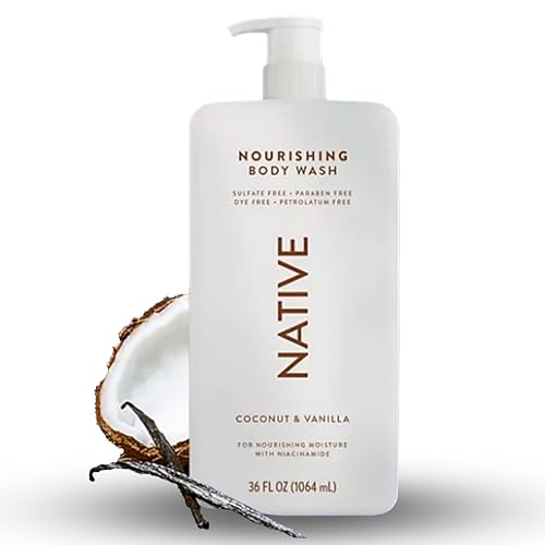Native Body Wash - Coconut & Vanilla - Sulfate Free - 36 Fl Oz Beauty & Personal Care Native