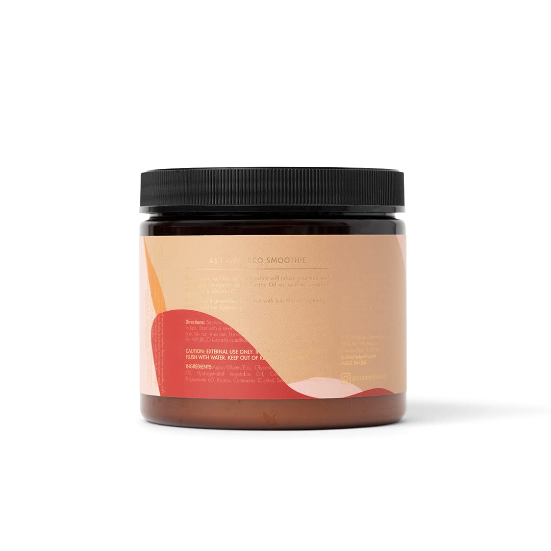 As I Am Jamaican Black Castor Oil Smoothie 16 oz - with Ceramide, Vitamin C & E - Enhanced Curl Definition - Lightweight - Strong Hold - Flake Free Beauty & Personal Care As I Am