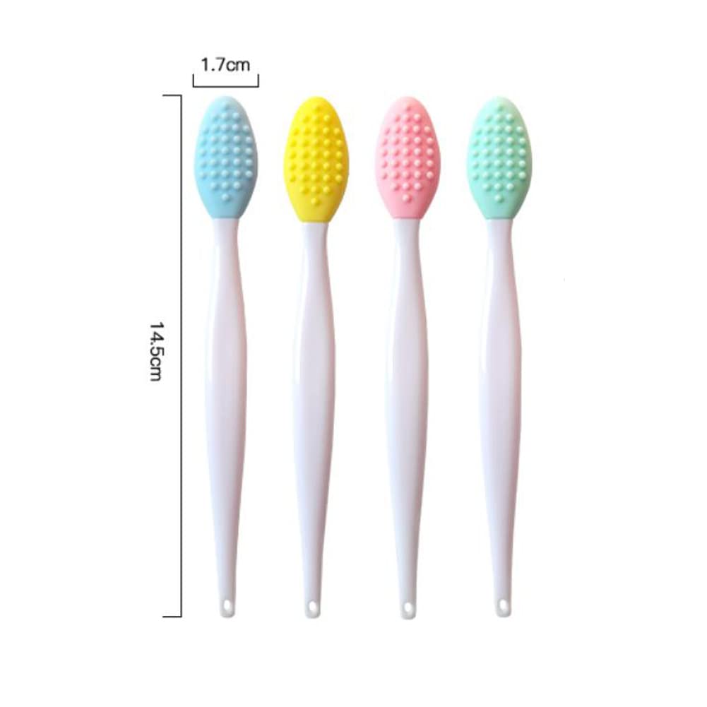 Doromy 18 Pack Silicone Exfoliating Lip Brush Exfoliator Soft Double-Sided Lip Brushes Lip Scrub Soft Cleaning Nose Brush Beauty Tool for Smoother Beauty & Personal Care Doromy