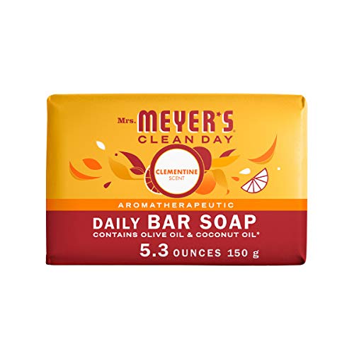 Mrs. Meyer's Clean Day's Bar Soap, Use as Body Wash or Hand Soap, Cruelty Free Formula Made with Essential Oils, Clementine Scent, 5.3 oz, 1 Bar Beauty & Personal Care Mrs. MEYER'S
