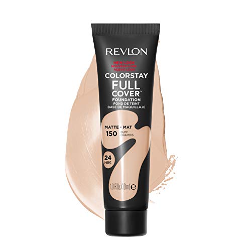 Revlon ColorStay Full Cover Longwear Matte Foundation, Heat & Sweat Resistant Lightweight Face Makeup, Buff (150), 1.0 oz Beauty & Personal Care REVLON