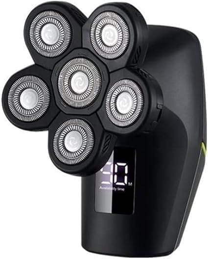 YREAJZVS Electric Shavers for Bald Men, 6 in 1 Rechargeable Electric Shaver Six Floating Heads Bald Head Shaver Grooming Kit Shaver for Men Beauty and Personal Care YREAJZVS