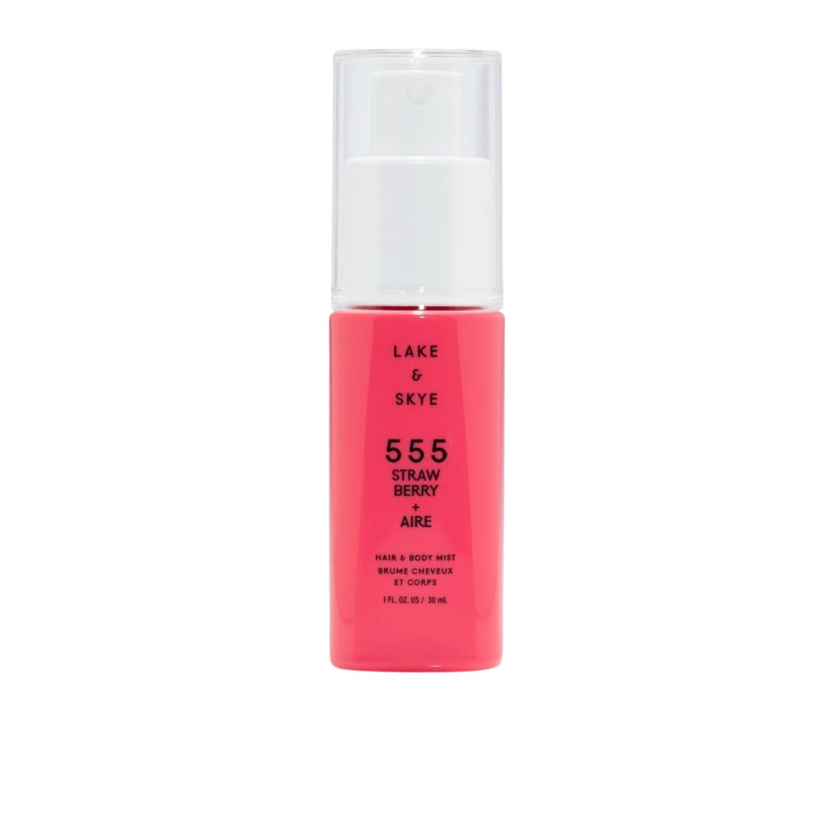 Lake & Skye 555 Strawberry + Aire Hair & Body Mini Mist - Travel Size, Hydrating, Fruity - 1 fl oz Beauty & Personal Care Lake & Skye