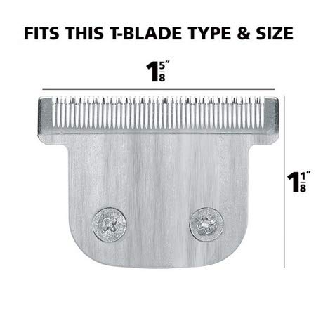 Replacement Detachable Trimmer Replacement T-Blade for Select Wahl Trimmers Models: 5537C, 5598, 9653, 9686, 9816-200, 9818L, 9837, 9854, 9854L, 9855 Beauty and Personal Care Miss Kiss