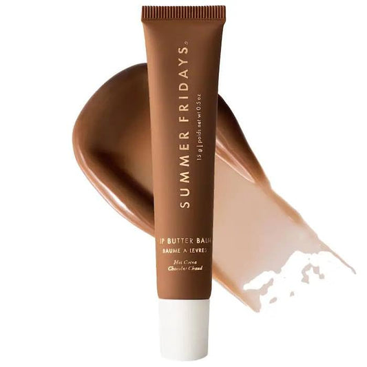 Summer Fridays Lip Butter Balm - Hot Cocoa & Complimentary Entel Pomegranate Sheet Masque with Collagen Beauty and Personal Care Summer Fridays
