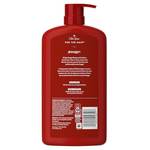 Old Spice Swagger 2-in-1 Shampoo & Conditioner for Men, Cedarwood Lime Scent, Barbershop Quality Hair Care, 29.2 fl oz Each, Twin Pack Beauty & Personal Care Old Spice