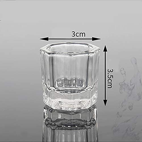 PandaSpa 2 Pieces Dappen Dish Crystal Bowl Glass Acrylic Nail Liquid Powder Nail Art (Pack of 4) Beauty & Personal Care Pandaspa
