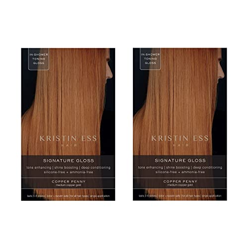 Kristin Ess The One Signature Hair Gloss - Copper Penny: Medium Copper Gold (Pack of 2) Beauty & Personal Care Kristin Ess