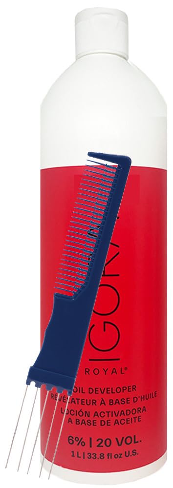 Royal 6% 20 Volume Developer 33.8 oz and Dual Purpose Comb (Bundle 2 Items) Beauty & Personal Care M Hair Designs