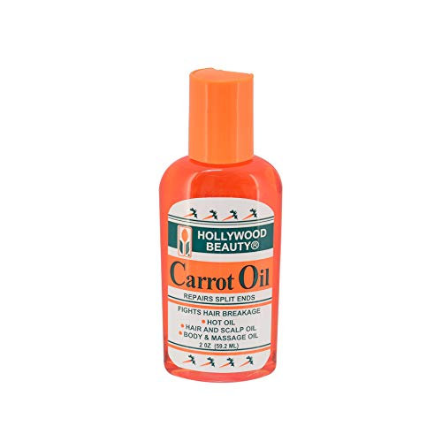 Hollywood Beauty Carrot Oil Repairs Damage Hair & Split Ends 2 oz (Pack of 3) Beauty & Personal Care Hollywood Beauty