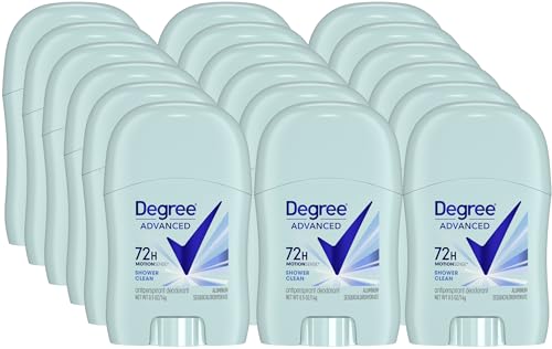 Degree Women’s Travel Deodorant Shower Clean 18-Pack - 72H Body Heat Activated Mini Antiperspirant, 0.5 Oz Ea Beauty & Personal Care Degree