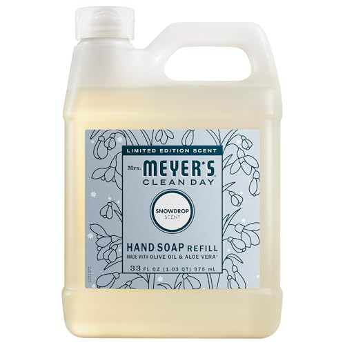 MRS. MEYER'S CLEAN DAY Hand Soap Refill, Snowdrop Scent, 33 Fl Oz Bottle Beauty & Personal Care Mrs. MEYER'S