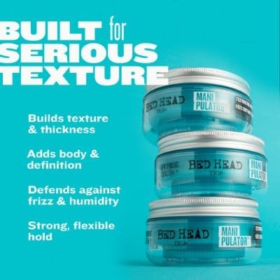 TIGI Bed Head Manipulator Hair Putty 3-Pack - Firm Hold Paste, Hair Styling Products for Women and Men, Frizz Control, Anti-Humidity, Tropical Fruit Beauty & Personal Care TIGI