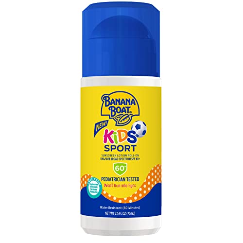 Banana Boat Sport Kids Sunscreen Roll On Lotion SPF 60, 2.5oz | Travel Size Sunscreen for Kids Roll On, Childrens Sunblock SPF 60, 2.5oz Beauty & Personal Care Banana Boat