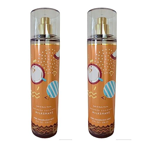 Bath & Body Works Fragrance Mist 2-Pack 8oz Each (Whipped Coconut Milkshake) Beauty & Personal Care Bath & Body Works