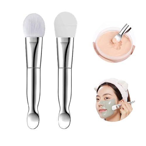 Face Mask Brush 2Pcs, Jrsoul He Face Mask Applicator Double-Ended, Suitable For Mud, Clay, Charcoal Mix Mask, Soft Makeup Beauty Brush Tool Beauty & Personal Care Jrsoul He