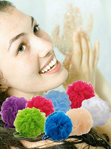 Aquasentials Small Mesh Pouf (8 Pack) (Multi-Colors) Beauty & Personal Care Aquasentials