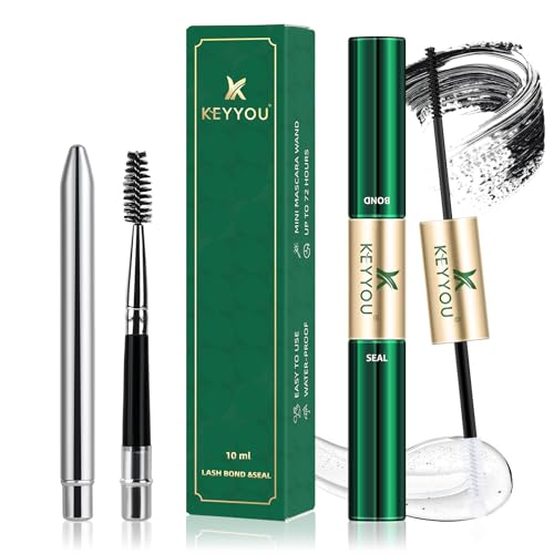 KEYYOU Lash Bond and Seal Cluster Lash Glue for Lash Clusters Strong Gentle Comfortable Bond and Seal Waterproof Mascara Wand Individual Lash Glue Beauty and Personal Care KEYYOU Default Title