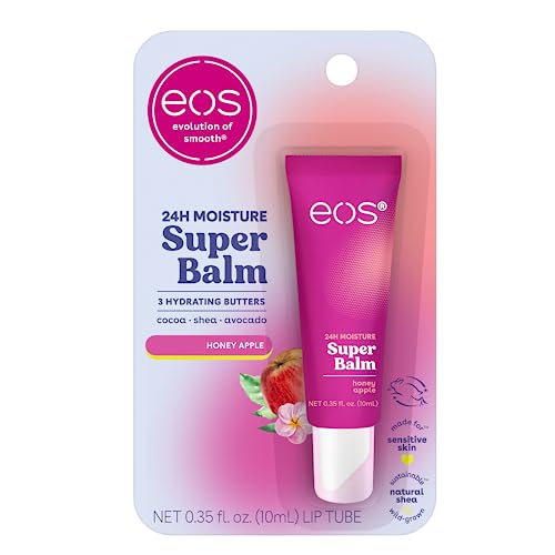 eos 24H Moisture Super Balm - Honey Apple, Day or Night Lip Treatment, Made for Sensitive Skin, Lip Balms & Moisturizers, 0.35 fl oz Beauty & Personal Care eos