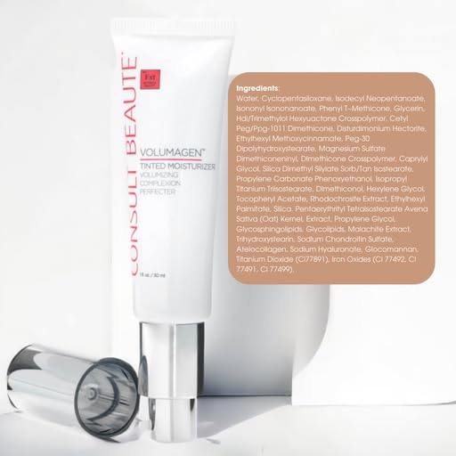 Consult Beaute Volumagen Tinted Moisturizer - Medium-to-Full Coverage - Makeup for Face - Buildable Coverage -1 fl.oz. - Dark shade Beauty & Personal Care Consult Beaute