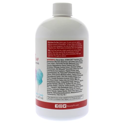 BeautyFit BeautyBum Pump Redefining Muscle Toning Lotion - Tightens and Firms Skin - Sculpt and Tone Problem Areas - Cotton Candy - 16 oz Beauty & Personal Care BeautyFit