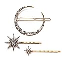 DNHCLL Moon Star Hexagram Crystal Hair Clips Set Women Lady Alloy Barrettes Hairpin Side Clip Hair Accessories Decorative Hair Accessoeies Headpieces Beauty & Personal Care DNHCLL