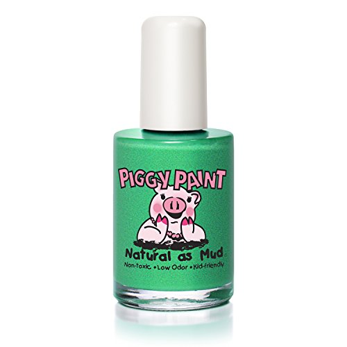 Piggy Paint Nail Polish, Non-Toxic, Natural, Vegan - Shimmer Green