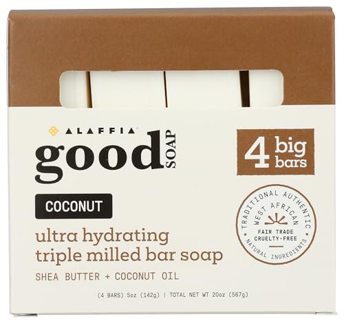 ALAFFIA Coconut Good Soap Value Pack 4 Count, 20 OZ Beauty & Personal Care Alaffia