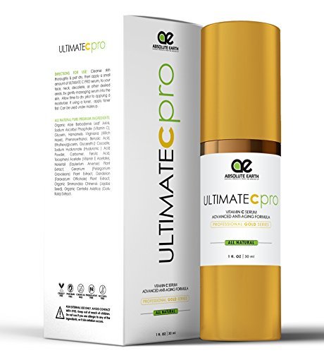 Vitamin C Serum,FOR PROFESSIONAL USE, Advanced Skincare Formula - Ferulic Acid Anti-Wrinkle Anti-Aging Vitamin C Serum with Hyaluronic Acid,Vitamin E Beauty & Personal Care Absolute Earth