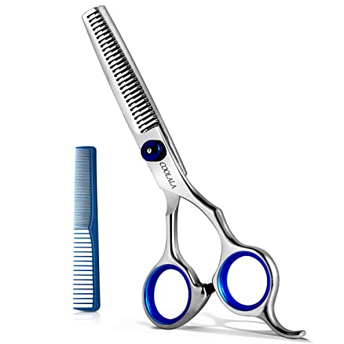 COOLALA Stainless Steel Hair Cutting Scissors Thinning Shears 6.5 Inch Professional Salon Barber Haircut Scissors Family Use for Man Woman Adults Kids Beauty and Personal Care COOLALA Default Title