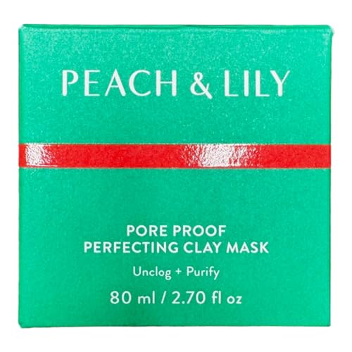 Peach & Lily Pore Proof Perfecting Clay Mask | Deep-Clean Kaolin & Bentonite Formula | Hydrating Wild Cherry, Strawberry, & Licorice Extracts | Beauty & Personal Care Peach & Lily