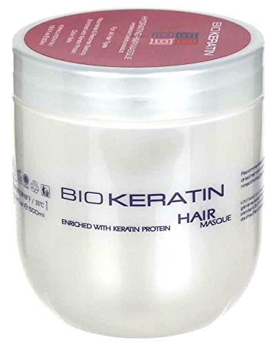 Bio Keratin - Hydrating Hair Masque 16.9 Fl.Oz (500ml). Nourishes & Restores Elasticity Hair. Beauty & Personal Care Bio PureOils