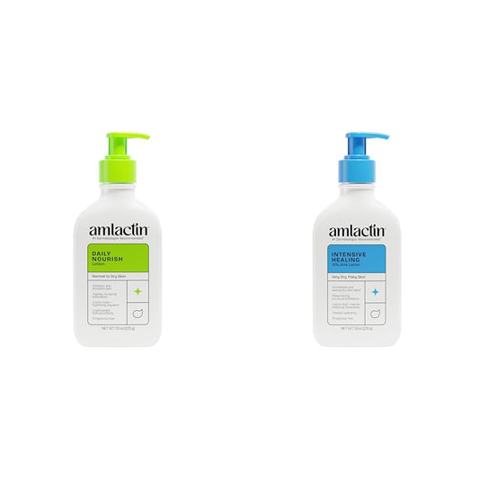 AmLactin Daily Moisturizing Lotion for Dry Skin (7.9 oz) and AmLactin Intensive Healing Body Lotion for Dry Skin (7.9 oz) Beauty and Personal Care AmLactin Default Title