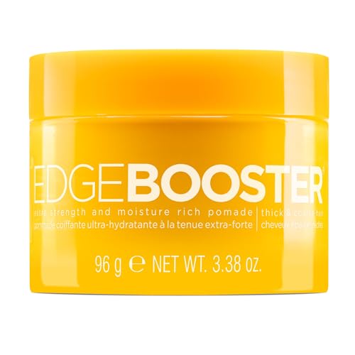 Style Factor Edge Booster Extra Strength & Moisture Rich Pomade | Strong Hold Edge Control Gel for Thick & Coarse Hair | High Shine, Non-Greasy Beauty & Personal Care Style Factor