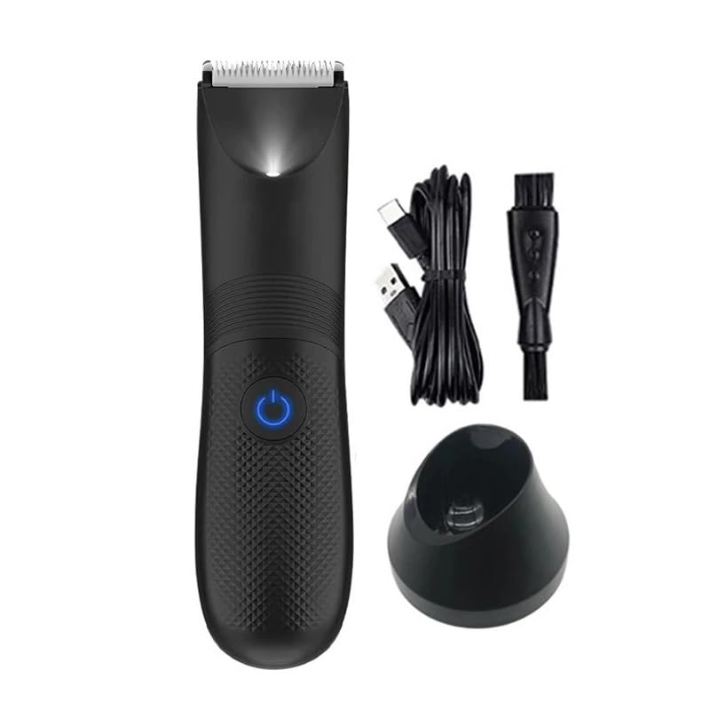 Hair Clippers for Men Body Trimmer Men's Electric Shaver Groin Grooming Clipper Bikini Epilator USB Rechargeable Razor Beauty and Personal Care GLESVOWIO