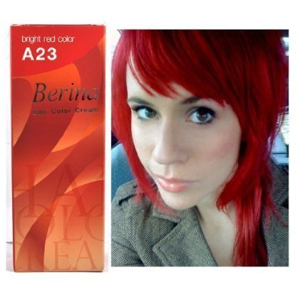 Bright Red Hair Dye Color Cream Permanent Goth Punk Crazy Emo Fashion Salon Beauty & Personal Care Berina