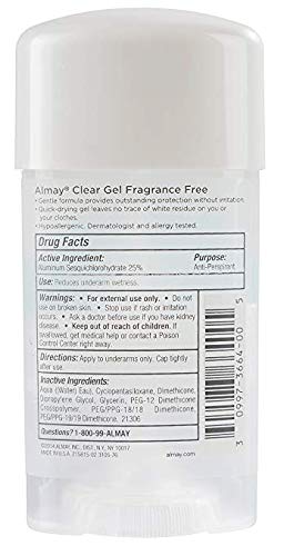Almay Sensitive Skin, Clear Gel Fragrance Free - 2.25 oz, (Pack of 6) Beauty & Personal Care FF
