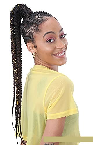FREETRESS Synthetic Braids - 3X Pre-Stretched Braid 301 28 Inch (Color:PURPLE, Pack of 4)